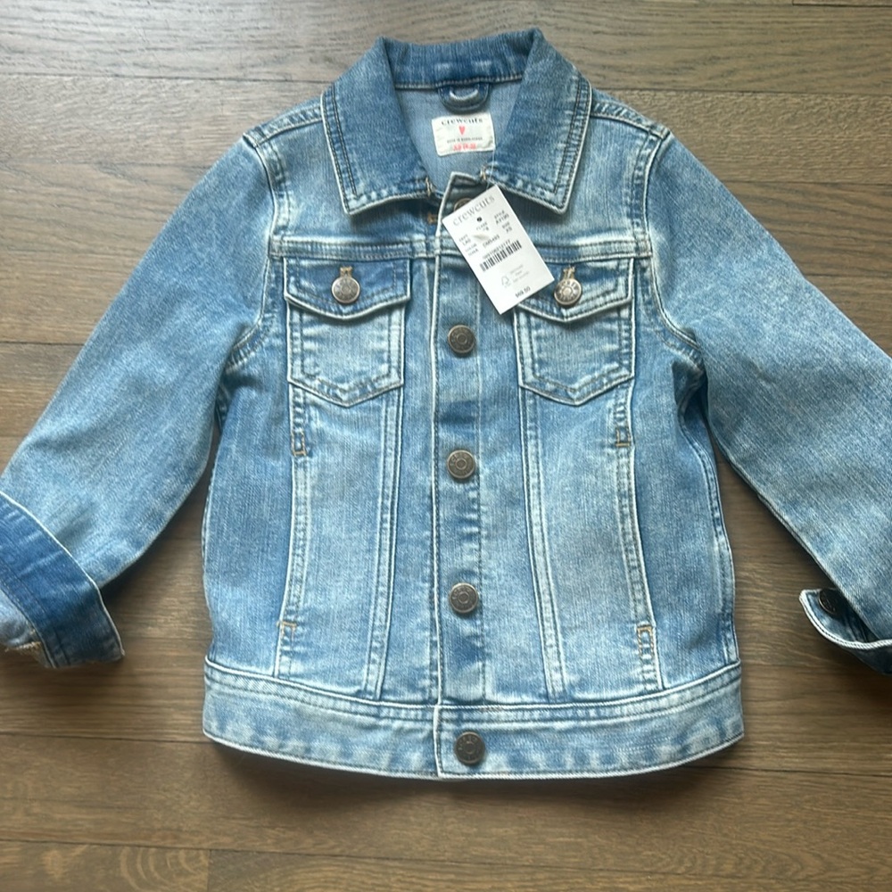 New Jcrew crewcuts size XS 4-5 Jean jacket